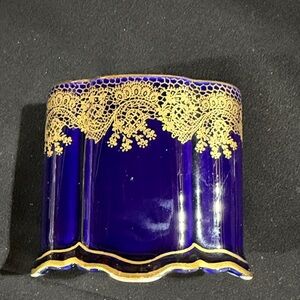 Rare Cobalt Blue and Gold Cigarette Holder